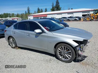 2018 Infiniti Q50 3.0t Luxe with VIN JN1EV7AR1JM443400, listed as a IAAI auction lot 42174726 with 74,677 mi miles. Bid and sale history available at carsss.com. Image 14.