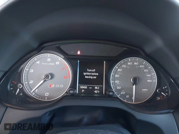 2014 Audi SQ5 Premium Plus with VIN WA1CGAFP7EA007140, listed as a IAAI auction lot 41881202 with 189,450 mi miles. Bid and sale history available at carsss.com. Image 7.