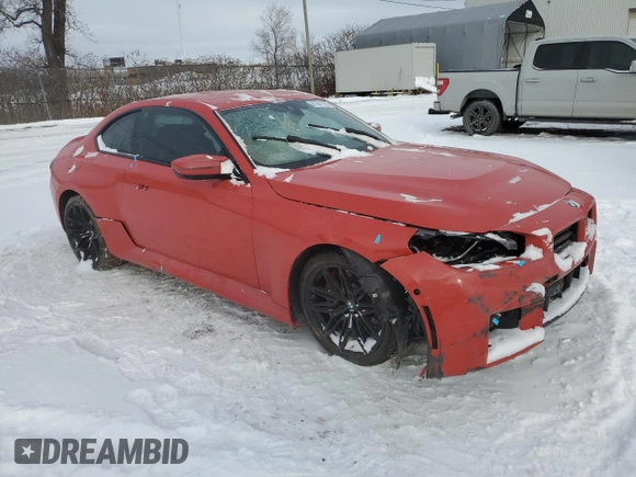 2024 BMW M2 with VIN 3MF13DM04R8E72490, listed as a Copart auction lot 87841235 with 0 mi miles and Salvage Title. Bid and sale history available at carsss.com. Image 4.