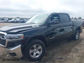 2025 Ram 1500 Big Horn with VIN 1C6SRFFP6SN581037, listed as a IAAI auction lot 41647736 with 12,080 mi miles. Bid and sale history available at carsss.com. Image 2.