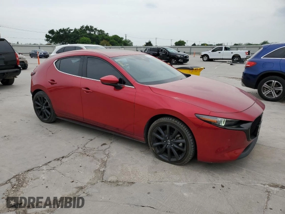 2019 Mazda Mazda3 Hatchback w/Premium Pkg with VIN JM1BPBNM9K1124082, listed as a Copart auction lot 53430905 with 45,858 mi miles and Salvage Title. Bid and sale history available at carsss.com. Image 4.