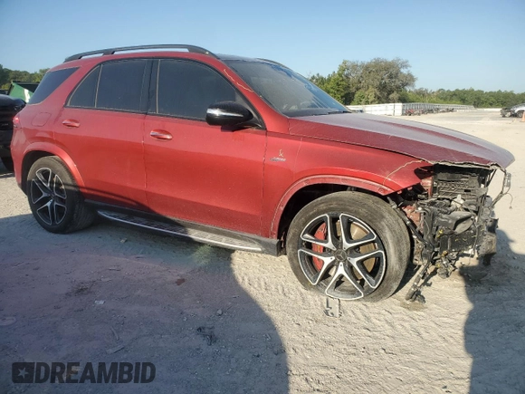 2022 Mercedes-Benz GLE 53 AMG with VIN 4JGFB6BB9NA600423, listed as a Copart auction lot 51919275 with 32,362 mi miles and Salvage title. Bid and sale history available at DreamBid. Image 4.