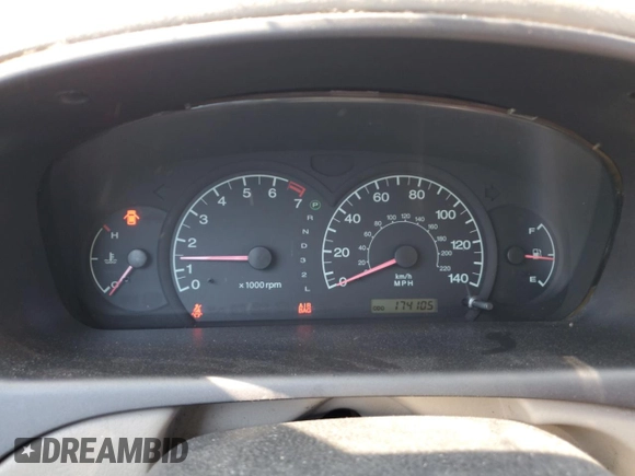 2001 Hyundai Elantra GLS with VIN KMHDN45D21U109684, listed as a Copart auction lot 51888855 with 174,105 mi miles and Salvage title. Bid and sale history available at DreamBid. Image 9.