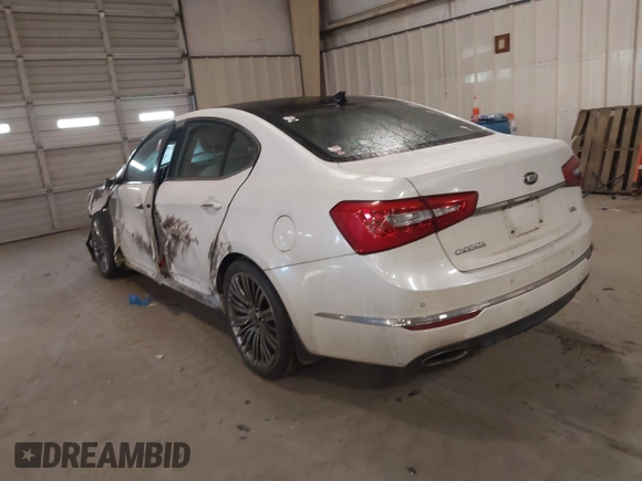 2015 Kia Cadenza Premium with VIN KNALN4D77F5194340, listed as a IAAI auction lot 41360457 with 132,534 mi miles. Bid and sale history available at carsss.com. Image 3.
