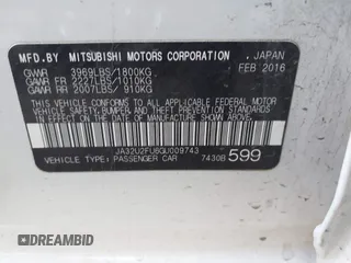 2016 Mitsubishi Lancer ES with VIN JA32U2FU6GU009743, listed as a IAAI auction lot 42088471 with 149,639 mi miles. Bid and sale history available at carsss.com. Image 9.