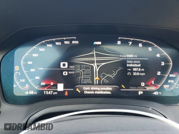 2021 BMW 3 Series 330i xDrive with VIN 3MW5R7J0XM8C14425, listed as a Copart auction lot 72910854 with 9,465 mi miles and Salvage Title. Bid and sale history available at DreamBid. Image 9.
