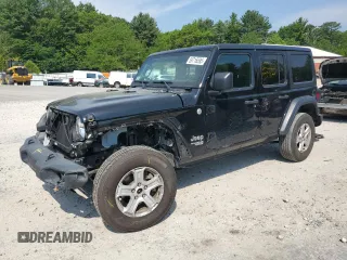 2020 Jeep Wrangler Unlimited Sport Altitude z VIN 1C4HJXDG2LW323502, wystawiony jako Copart lot #59716595 z przebiegiem 47 296 mil mil oraz Szkoda całkowita • Salvage title. Historia ofert i sprzedaży dostępna na DreamBid. Obrazek 1.