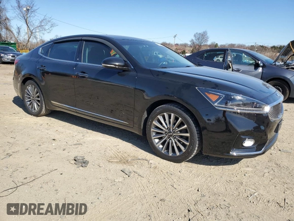 2017 Kia Cadenza Premium with VIN KNALB4J17H5046720, listed as a Copart auction lot 48330645 with 77,930 mi miles and Salvage Title. Bid and sale history available at carsss.com. Image 4.
