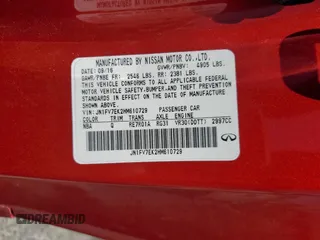 2017 Infiniti Q60 Red Sport 400 с VIN JN1FV7EK2HM610729, выставлен на аукционе Copart как лот 57912285 с пробегом 90 335 миль миль и Списание • Salvage title. История ставок и продаж доступна на DreamBid. Изображение 12.