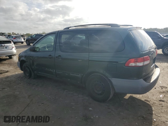 2001 Toyota Sienna LE with VIN 4T3ZF13C51U345619, listed as a Copart auction lot 71761094 with 165,000 mi miles and Salvage Title. Bid and sale history available at carsss.com. Image 2.