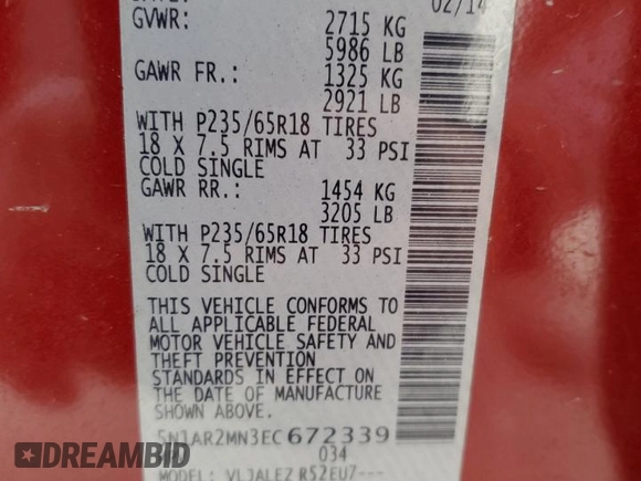 2014 Nissan Pathfinder SV with VIN 5N1AR2MN3EC672339, listed as a Copart auction lot 51708845 with 110,244 mi miles and Salvage Title. Bid and sale history available at carsss.com. Image 13.
