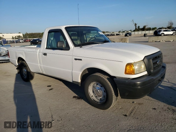 2005 Ford Ranger XL Fleet with VIN 1FTYR10E55PA61711, listed as a Copart auction lot 75602574 with 250,354 mi miles and Salvage Title. Bid and sale history available at carsss.com. Image 4.
