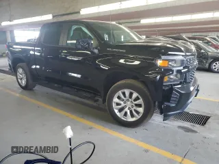 2021 Chevrolet Silverado 1500 Custom with VIN 1GCPYBEK3MZ120101, listed as a Copart auction lot 84403284 with 52,693 mi miles and Salvage Title. Bid and sale history available at DreamBid. Image 4.