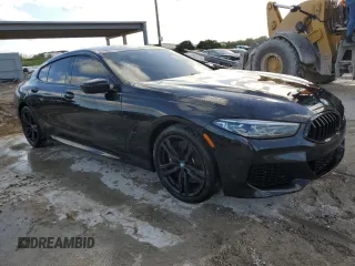 2024 BMW 8 Series 840i with VIN WBAGV2C07LCE26407, listed as a Copart auction lot 76743714 with 44,037 mi miles and Salvage Title. Bid and sale history available at carsss.com. Image 4.