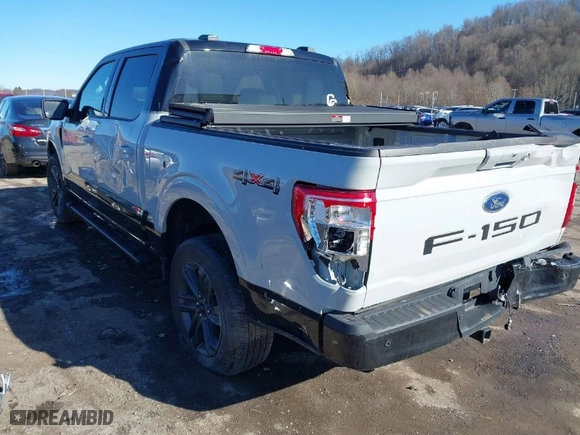2023 Ford F-150 XL with VIN 1FTFW1E57PKE92608, listed as a IAAI auction lot 41679838 with 21,349 mi miles. Bid and sale history available at carsss.com. Image 3.