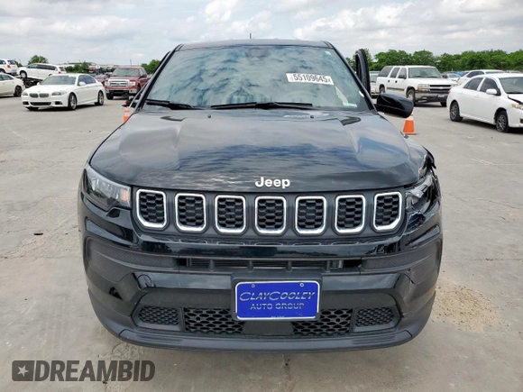 2025 Jeep Compass Sport with VIN 3C4NJDAN0ST515350, listed as a Copart auction lot 55109645 with 10,091 mi miles and Salvage title. Bid and sale history available at DreamBid. Image 5.