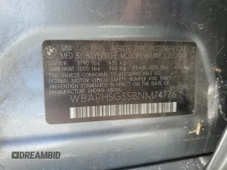 2011 BMW 3 Series 328i with VIN WBAPH5G55BNM74776, listed as a Copart auction lot 57993625 with Not provided miles and Clean title. Bid and sale history available at DreamBid. Image 13.