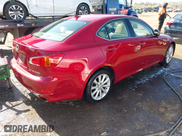 2009 Lexus IS 250 with VIN JTHCK262295031275, listed as a IAAI auction lot 41976845 with 264,375 mi miles and . Bid and sale history available at carsss.com. Image 4.
