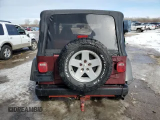 2001 Jeep Wrangler SE with VIN 1J4FA29P91P308872, listed as a Copart auction lot 45676435 with 179,486 mi miles and Salvage Title. Bid and sale history available at carsss.com. Image 6.