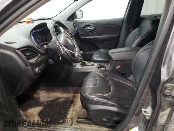 2019 Jeep Cherokee Trailhawk Elite with VIN 1C4PJMBX4KD138598, listed as a Copart auction lot 45204255 with 135,557 mi miles and Salvage Title. Bid and sale history available at carsss.com. Image 7.