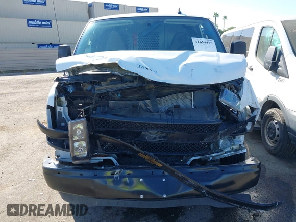 2023 Chevrolet Express Cargo with VIN 1GCWGAFP9P1211380, listed as a IAAI auction lot 42654475 with 58,429 mi miles and . Bid and sale history available at DreamBid. Image 13.