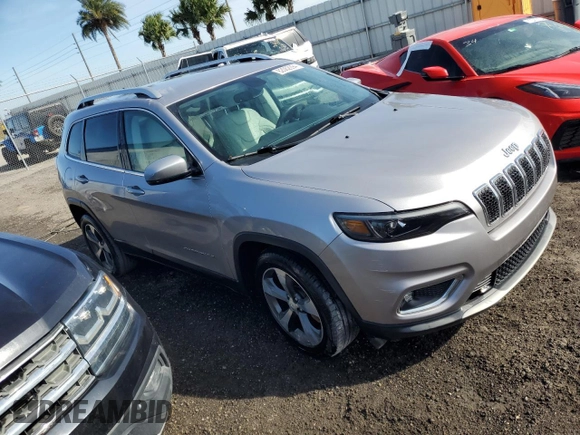 2019 Jeep Cherokee Limited with VIN 1C4PJLDB8KD123243, listed as a Copart auction lot 55253785 with Not provided miles and Non repairable. Bid and sale history available at DreamBid. Image 4.