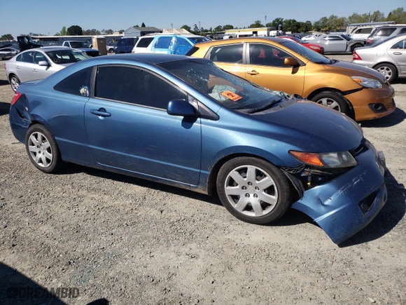 2007 Honda Civic Cpe LX with VIN 2HGFG12607H526701, listed as a Copart auction lot 51089594 with 0 mi miles and Non Repairable. Bid and sale history available at carsss.com. Image 4.