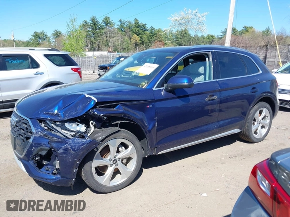 2023 Audi Q5 S line Premium Plus z VIN WA1EAAFY4P2052682, wystawiony jako IAAI lot #42118016 z przebiegiem 24 135 mil mil oraz . Historia ofert i sprzedaży dostępna na DreamBid. Obrazek 14.