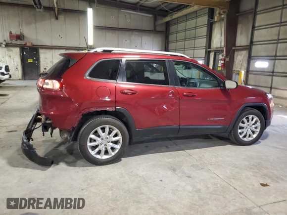 2016 Jeep Cherokee Limited with VIN 1C4PJMDB2GW134627, listed as a Copart auction lot 51096615 with 51,286 mi miles and Salvage Title. Bid and sale history available at DreamBid. Image 3.