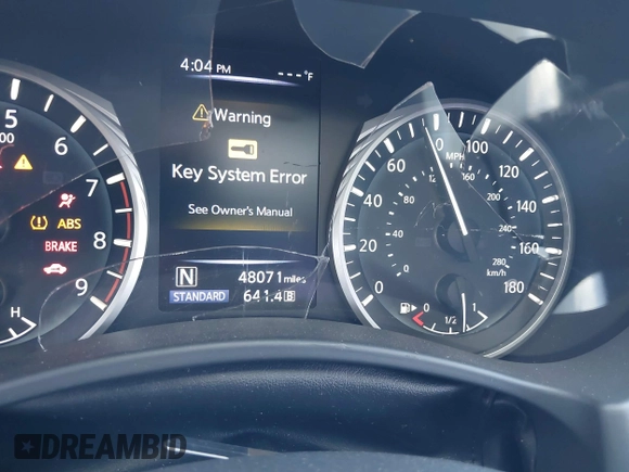 2018 Infiniti Q50 Luxe with VIN JN1EV7APXJM357078, listed as a IAAI auction lot 42316830 with 48,071 mi miles and . Bid and sale history available at DreamBid. Image 7.