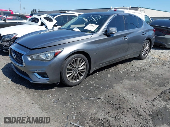 2019 Infiniti Q50 3.0t LUXE with VIN JN1EV7AP5KM519569, listed as a IAAI auction lot 42078137 with 134,486 mi miles. Bid and sale history available at carsss.com. Image 22.