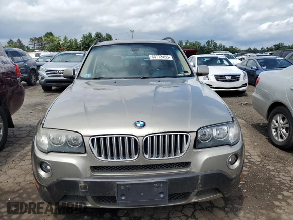 2008 BMW X3 3.0si with VIN WBXPC93498WJ21985, listed as a Copart auction lot 63773455 with 134,440 mi miles and Clean title. Bid and sale history available at DreamBid. Image 5.