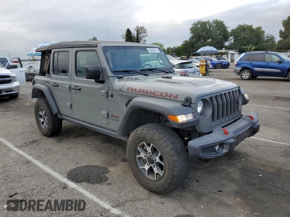 2022 Jeep Wrangler Unlimited Rubicon with VIN 1C4HJXFGXNW158038, listed as a Copart auction lot 53020575 with 14,355 mi miles and Salvage title. Bid and sale history available at DreamBid. Image 4.