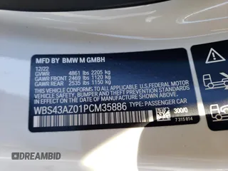 2023 BMW M4 Competition xDrive with VIN WBS43AZ01PCM35886, listed as a Copart auction lot 82371483 with 15,156 mi miles. Bid and sale history available at carsss.com. Image 12.