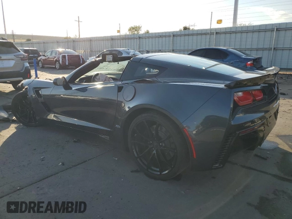 2019 Chevrolet Corvette Grand Sport 2LT with VIN 1G1YY2D72K5121027, listed as a Copart auction lot 76281484 with 7,761 mi miles and Salvage Title. Bid and sale history available at carsss.com. Image 2.