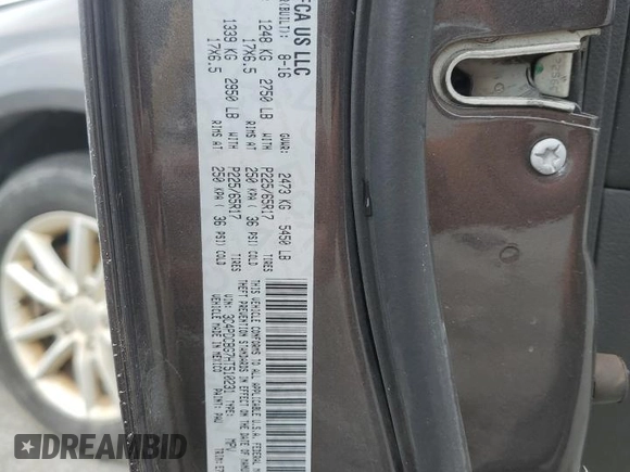 2017 Dodge Journey SXT with VIN 3C4PDCBG7HT510231, listed as a Copart auction lot 56735015 with 168,312 mi miles and Salvage title. Bid and sale history available at DreamBid. Image 13.