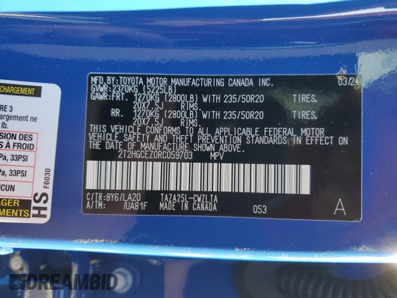 2024 Lexus NX 350 Luxury z VIN 2T2HGCEZ0RC059703, wystawiony jako Copart lot #88131705 z przebiegiem 1 427 mil mil oraz Szkoda całkowita • Salvage title. Historia ofert i sprzedaży dostępna na DreamBid. Obrazek 13.