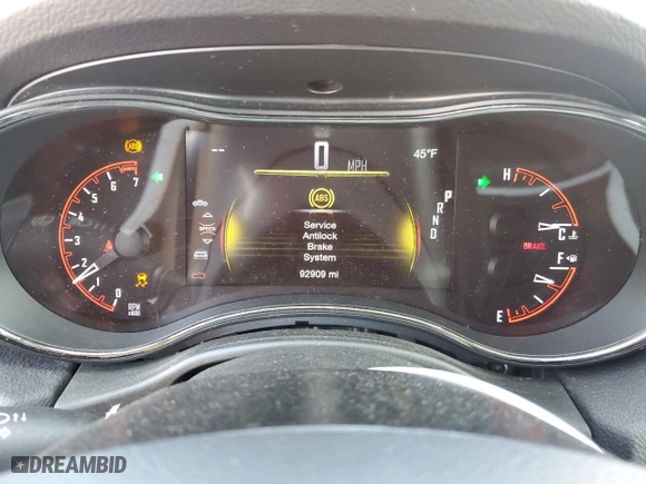 2020 Dodge Durango GT with VIN 1C4RDHDG8LC259856, listed as a Copart auction lot 48976675 with 92,909 mi miles and Salvage Title. Bid and sale history available at carsss.com. Image 9.