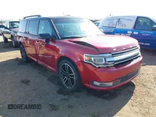 2014 Ford Flex Limited with VIN 2FMGK5D84EBD39853, listed as a IAAI auction lot 41999867 with 156,433 mi miles. Bid and sale history available at carsss.com. Image 1.