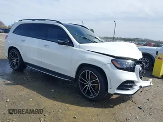 2022 Mercedes-Benz GLS 450 with VIN 4JGFF5KE7NA685013, listed as a IAAI auction lot 41580638 with 38,421 mi miles and . Bid and sale history available at DreamBid. Image 1.