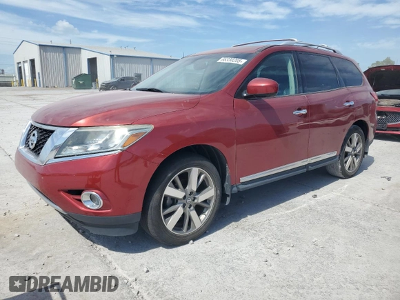 2014 Nissan Pathfinder Platinum with VIN 5N1AR2MM1EC688417, listed as a Copart auction lot 66330205 with 248,615 mi miles and Clean title. Bid and sale history available at DreamBid. Image 1.