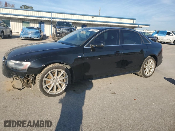 2014 Audi A4 Premium Plus with VIN WAUEFAFLXEN015186, listed as a Copart auction lot 81323784 with 80,198 mi miles and Salvage Title. Bid and sale history available at carsss.com. Image 1.