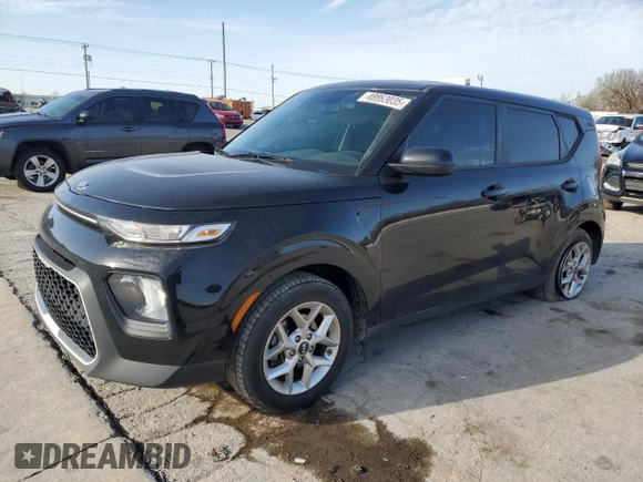 2020 Kia Soul S with VIN KNDJ23AU0L7725434, listed as a Copart auction lot 48863035 with 34,187 mi miles and Salvage Title. Bid and sale history available at carsss.com. Image 1.