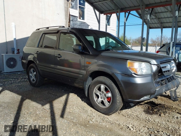 2007 Honda Pilot EX-L with VIN 5FNYF18777B012649, listed as a IAAI auction lot 42070873 with 167,419 mi miles and . Bid and sale history available at DreamBid. Image 1.
