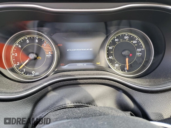 2021 Jeep Cherokee 80th Anniversary with VIN 1C4PJMMX9MD233738, listed as a Copart auction lot 49643365 with 10,096 mi miles and Salvage Title. Bid and sale history available at carsss.com. Image 9.