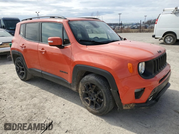 2019 Jeep Renegade Altitude z VIN ZACNJABB0KPK52915, wystawiony jako Copart lot #47705455 z przebiegiem 75 247 mil mil oraz Szkoda całkowita • Salvage title. Historia ofert i sprzedaży dostępna na DreamBid. Obrazek 4.