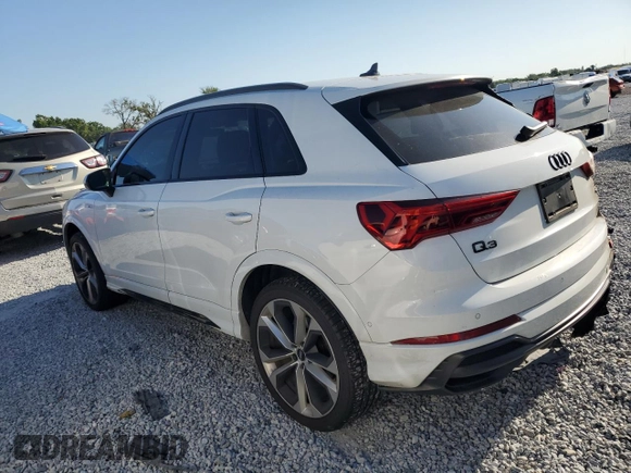 2021 Audi Q3 S line Premium Plus с VIN WA1EECF31M1103352, выставлен на аукционе Copart как лот 53702785 с пробегом 46 469 миль миль и На запчасти • Non repairable. История ставок и продаж доступна на DreamBid. Изображение 2.