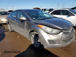 2011 Hyundai Elantra GLS with VIN 5NPDH4AE2BH035365, listed as a Copart auction lot 46697255 with 0 mi miles and Salvage Title. Bid and sale history available at carsss.com. Image 4.