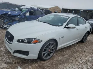 2015 Jaguar XF V6 Portfolio with VIN SAJWJ0FF0F8U49032, listed as a Copart auction lot 45754035 with 67,614 mi miles and Salvage Title. Bid and sale history available at carsss.com. Image 1.