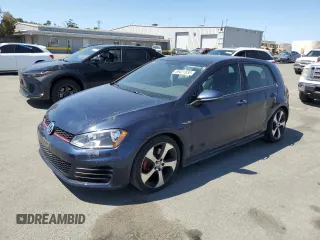 2017 Volkswagen Golf GTI S z VIN 3VW4T7AUXHM006509, wystawiony jako Copart lot #58421835 z przebiegiem 45 679 mil mil oraz Szkoda całkowita • Salvage title. Historia ofert i sprzedaży dostępna na DreamBid. Obrazek 1.